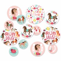 Big Dot of Happiness Run Wild Horses - Pony Birthday Party Decor Large Confetti 27 Count