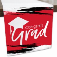 Big Dot of Happiness Red Grad Best is Yet to Come Party Decor - Cloth Table Runner 13 x 70 in