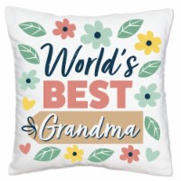 Big Dot of Happiness Grandma, Happy Mother's Day - Cushion Case Throw Pillow Cover - 16 x 16