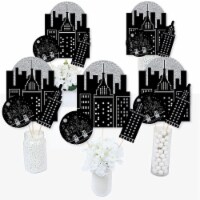 Big Dot of Happiness Nighttime City Skyline - New York Party Centerpiece Table Toppers 15 Ct