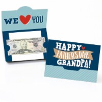 Big Dot of Happiness Grandpa, Happy Father's Day - Grandfather Money & Gift Card Holders 8 Ct