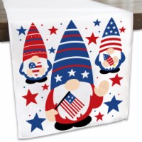 Big Dot of Happiness Patriotic Gnomes - Holiday Party Table Decor Cloth Table Runner 13 x 70