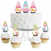 Big Dot of Happiness Easter Gnomes Cupcake Toppers Spring Bunny Party Clear Treat Picks 24 Ct