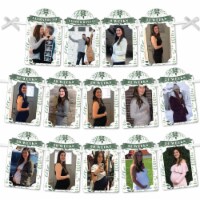 Big Dot of Happiness Boho Botanical Baby - Weekly Pregnancy Picture Display - Photo Banner