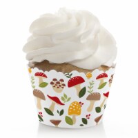 Big Dot of Happiness Wild Mushrooms - Red Toadstool Party Decor - Cupcake Wrappers 12 Ct