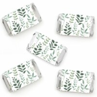 Big Dot of Happiness Boho Botanical Mini Candy Bar Wrapper Greenery Party Favors 40 Ct