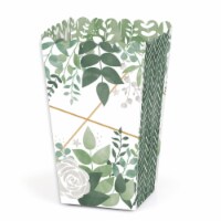 Big Dot of Happiness Boho Botanical - Greenery Party Favor Popcorn Treat Boxes - Set of 12