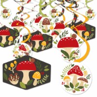 Big Dot of Happiness Wild Mushrooms - Red Toadstool Party Decor - Party Decor Swirls 40 Ct
