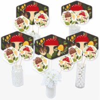 Big Dot of Happiness Wild Mushrooms Red Toadstool Party Centerpiece Stick Table Toppers 15 Ct