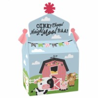 Big Dot of Happiness Girl Farm Animals Treat Box Shower or Birthday Party Gable Boxes 12 Ct
