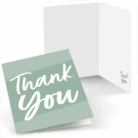 Big Dot of Happiness Sage Green Elegantly Simple - Guest Party Favors Thank You Cards 8 Ct