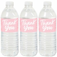 Big Dot of Happiness Pink Elegantly Simple - Guest Party Favors Water Bottle Labels 20 Ct