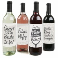 Big Dot of Happiness Champagne Elegantly Simple Party Favors Wine Bottle Label Stickers 4 Ct