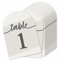 Big Dot of Happiness Champagne Elegantly Simple Double-Sided 5 x 7  Cards Table Numbers 1-20