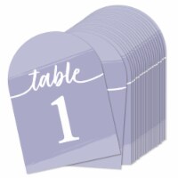 Big Dot of Happiness Purple Elegantly Simple Double-Sided 5 x 7 In Cards Table Numbers 1-20