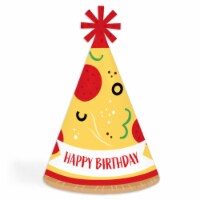 Big Dot of Happiness Pizza Party Time - Cone Happy Birthday Party Hats Standard Size 8 Count