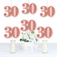 Big Dot of Happiness 30th Pink Rose Gold Birthday Decorations Birthday Party Essentials 20 Ct