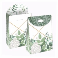 Big Dot of Happiness Boho Botanical - Greenery Gift Favor Bags - Party Goodie Boxes 12 Ct