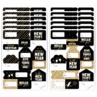 Big Dot of Happiness Hello New Year - NYE Party Gift Tag Labels - To and From 120 Stickers