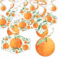 Big Dot of Happiness Little Clementine - Orange Baby Shower Birthday Party Decor Swirls 40 Ct