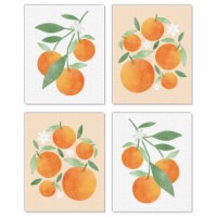 Big Dot of Happiness Little Clementine Orange Citrus Linen Paper Wall Art 4 Ct Artisms 8 x 10