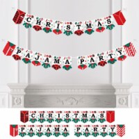 Big Dot of Happiness Christmas Pajamas Party Bunting Banner Decoration Christmas Pajama Party 1 Count Smith s Food and Drug