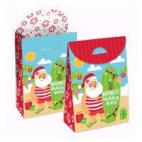 Big Dot of Happiness Tropical Christmas Holiday Gift Favor Bags Party Goodie Boxes 12 Ct