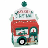 Big Dot of Happiness Camper Christmas Red and Green Holiday Party Goodie Gable Boxes 12 Ct