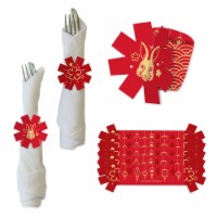 Big Dot of Happiness Chinese Lanterns 2023 Lunar New Year Paper Holder Napkin Rings 24 Ct
