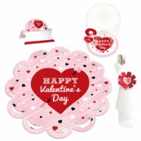Big Dot of Happiness Conversation Hearts Valentine Party Chargerific Kit Place Setting for 8