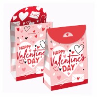 Big Dot of Happiness Happy Valentine’s Day Hearts Gift Favor Bags Party Goodie Boxes 12 Ct