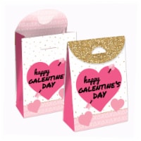 Big Dot of Happiness Be My Galentine Valentine's Day Gift Favor Bags Party Goodie Boxes 12 Ct