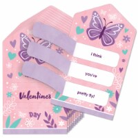 Big Dot of Happiness Beautiful Butterfly Cards for Kids Happy Valentine's Day Pull Tabs 12 Ct