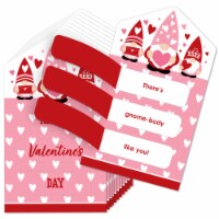 Big Dot of Happiness Valentine Gnomes Cards for Kids - Happy Valentine's Day Pull Tabs 12 Ct