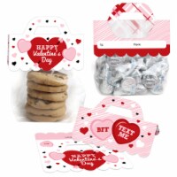 Big Dot of Happiness Conversation Hearts DIY Party Favor Bag Candy Bags with Toppers 24 Ct