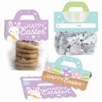 Big Dot of Happiness Spring Easter Bunny Party Favor Bag Labels Candy Bags with Toppers 24 Ct