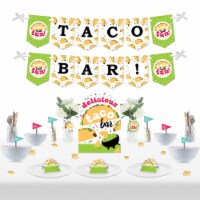 Big Dot of Happiness Taco 'Bout Fun Mexican Taco Bar Signs Snack Bar Decorations Kit 50 Pc