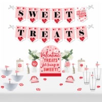 Big Dot of Happiness Happy Valentine's Day Party Treats Signs Snack Bar Decorations Kit 50 Pc