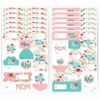 Big Dot of Happiness Colorful Floral Happy Mother's Day To From Stickers 12 Ct 120 Stickers