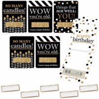 Big Dot of Happiness Adult Happy Birthday Gold DIY Assorted Birthday Funny Money Cards 6 Ct
