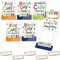 Big Dot of Happiness Cheerful Happy Birthday DIY Assorted Colorful Funny Money Cards 6 Ct