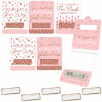Big Dot of Happiness Pink Rose Gold Birthday DIY Assorted Funny Money Cards 6 Ct