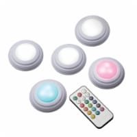 Merkury Innovations LED RGB Puck Lights with Remote Perspective: Main