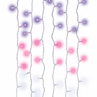 Merkury Clear Wire LED String Lights - Purple/Pink