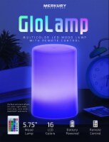 RGB Cylinder Mood Light with Remote Perspective: Main