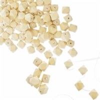 Geometric Wood Beads for Jewelry Making and DIY Crafts (20mm, 100 Pack)