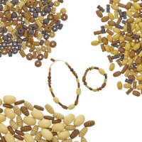 Wooden Beads for Crafts and Jewelry Making (5 Designs, 15 Sizes, 700 Pack)