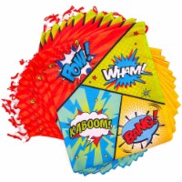 Hero Comic Book Drawstring Party Favor Bags for Kids (12 x 10 in, 12 Pack)
