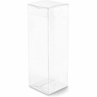 Clear Candy Gift Box, Transparent Boxes for Party Favors (2 x 2 x 6 In, 50 Pack)