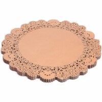 Lace Paper Doilies, Rose Gold Foil Placemats (10 In, 100 Pack)
